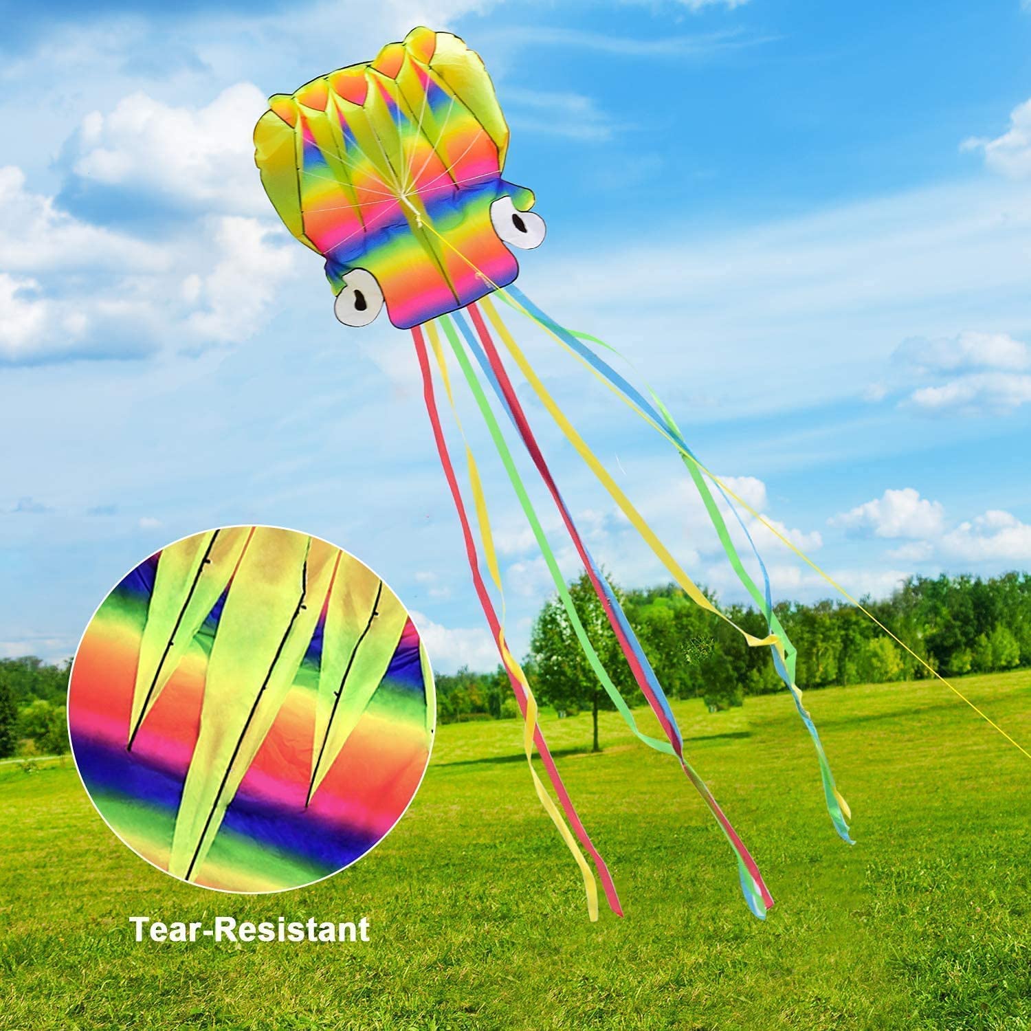 Amazon.co.jp: 凧 カイト 立体タコ カイト 100M凧糸 初心者 凧揚げ